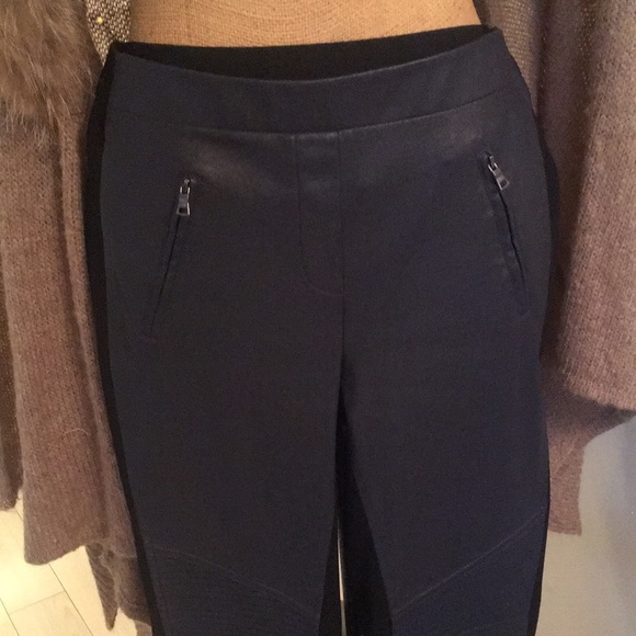 BCBG Stetch Riding Style Moto Leggings. Faux Leather and knit. Size Small. - Picture 2 of 13